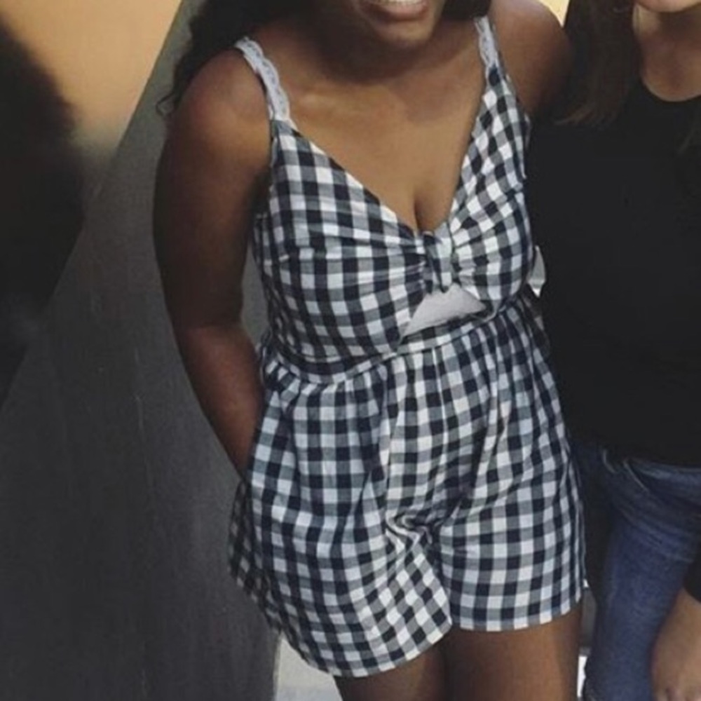 Rare American Eagle Gingham Romper